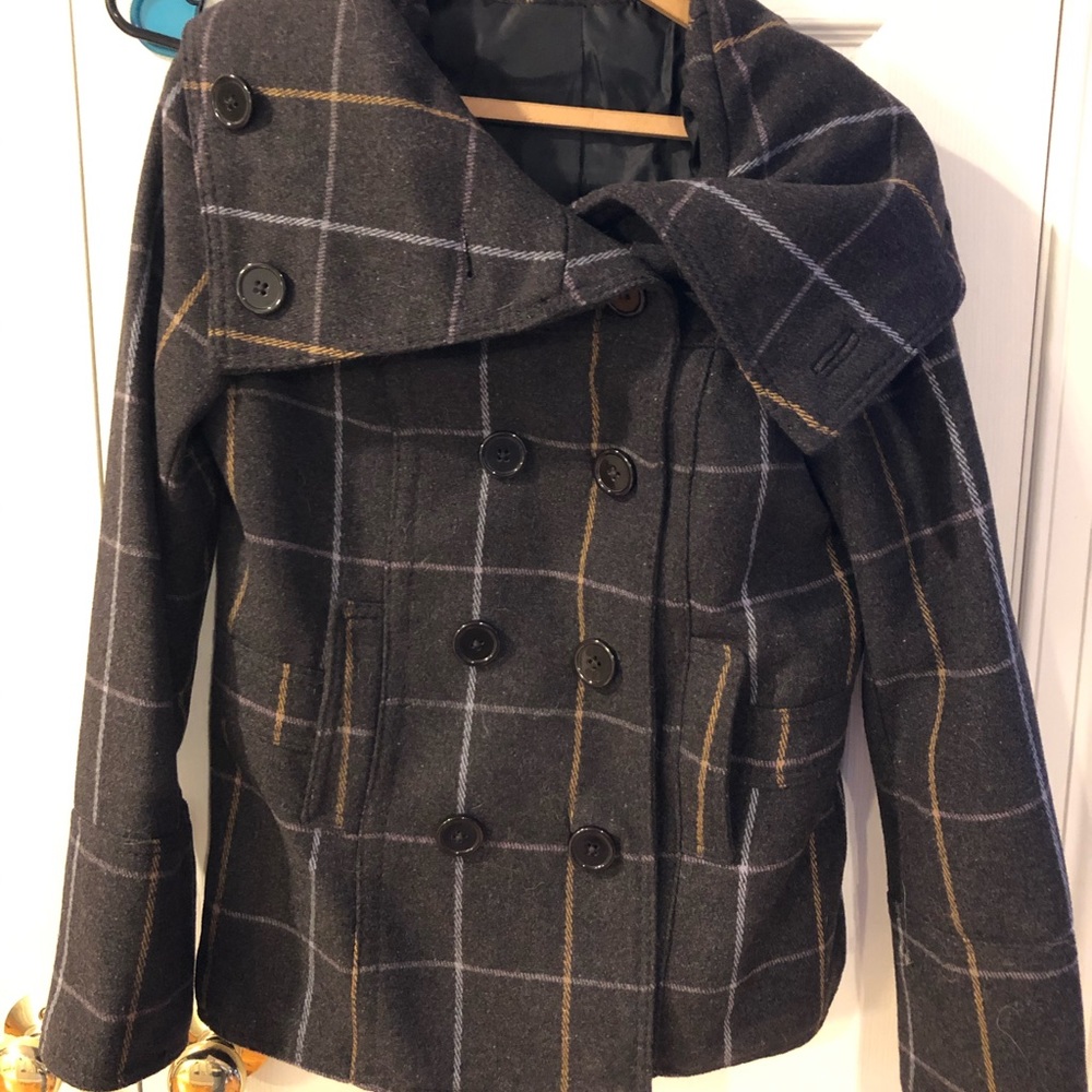 Plaid Pea Coat
